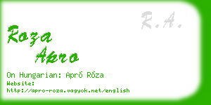 roza apro business card